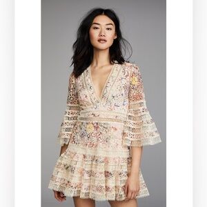 Zimmermann Lovelorn Floral Flutter Dress in Pink